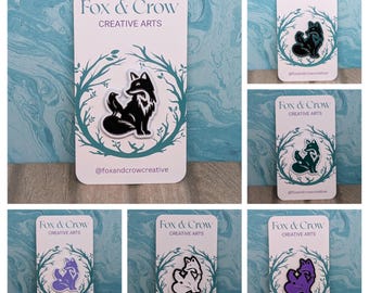 Fox & Crow Creative Arts Logo Enamel Pins