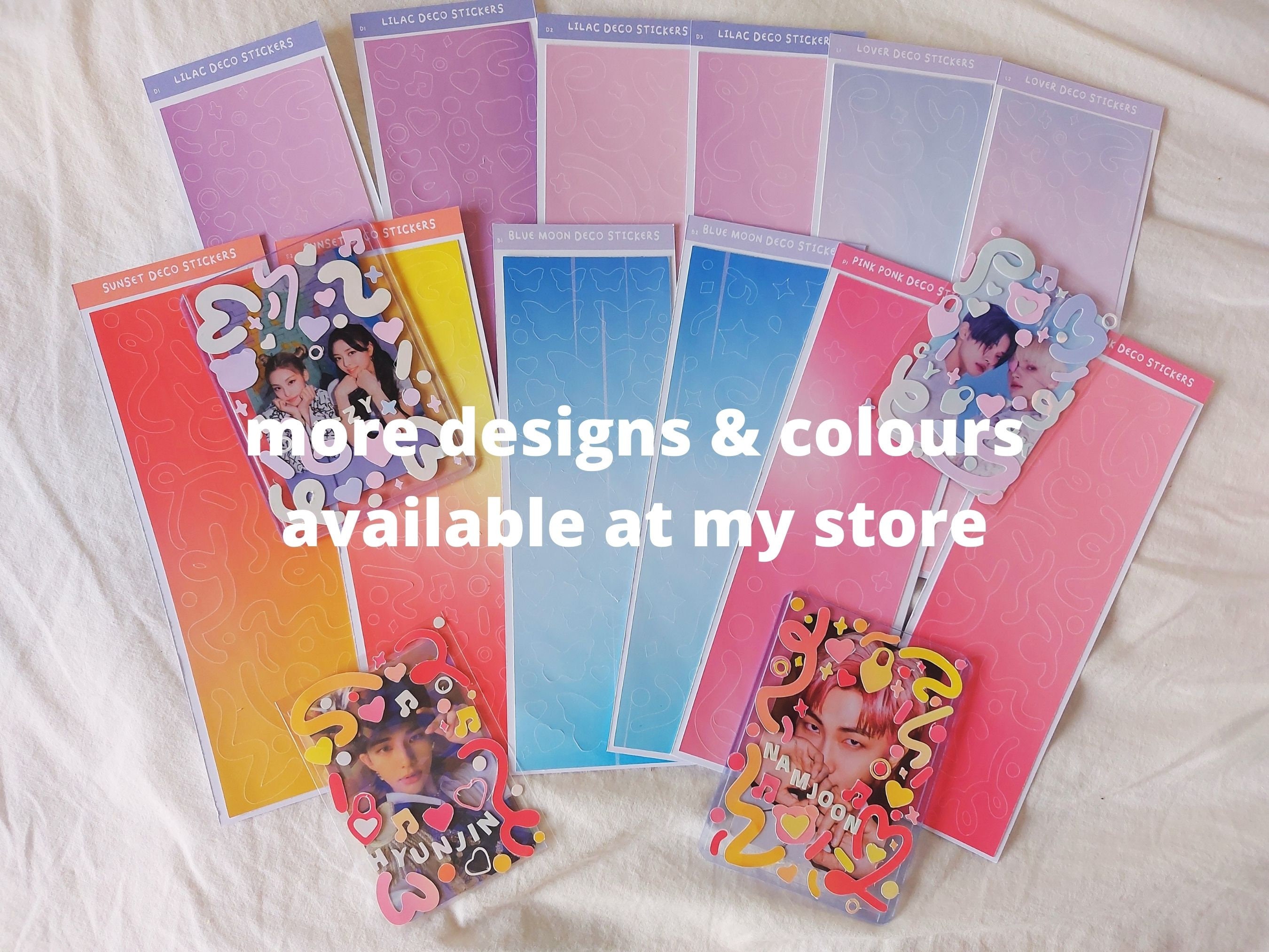 Toploader Deco Stickers Kpop Polco Sheets for Photocards Etsy Australia