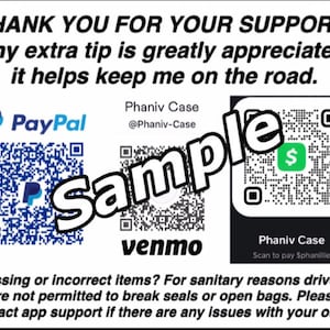 Doordash Grubhub Ubereats Fahrer Angepasster QR-Code für Tipps (Nur digitale Download-Datei) (Made to Order, Not Instant Template)