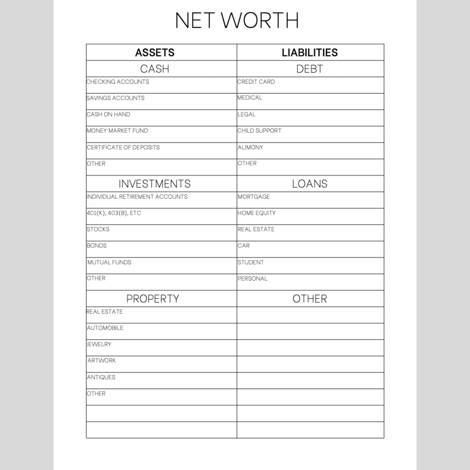 Digital budget planner printable monthly budget planner editable