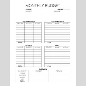 Digital Budget Planner Printable Monthly Budget Planner Editable Digital Budget Planner Printable Monthly Budget Planner Editable