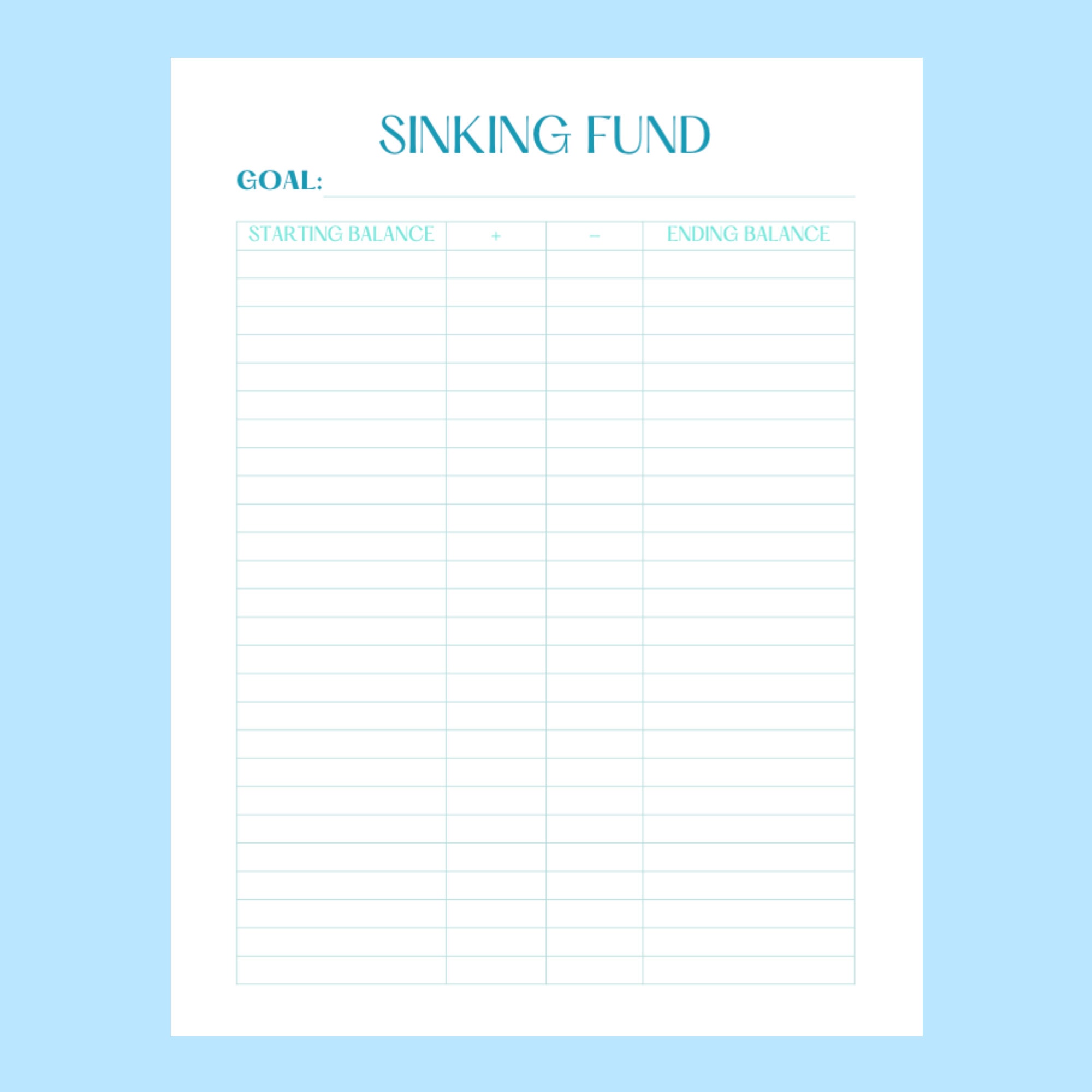 Sinking Funds Tracker Printable Sinking Funds Binder Sinking Etsy
