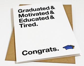 Well Deserved Graduation Card Card For Her - Congratulations Card For Niece - BFF Best Friends Grad Card - University Graduation Card