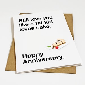 Je t'aime toujours - carte d'anniversaire drôle - carte d'art de gâteau d'anniversaire pour petite amie - cadeau pour petit ami