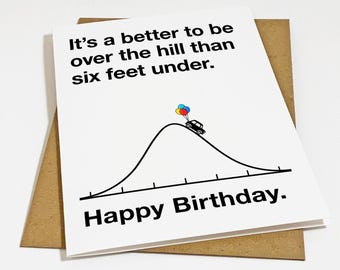 Better Over The Hill Birthday Greeting Card For Best Friend, Rude Birthday Card For Sister, Sarcastic Greeting Card For Him