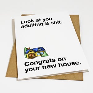 Carte de voeux pour adultes et autres objets, carte de félicitations drôle, carte de pendaison de crémaillère - super voeux de nouvelle maison pour meilleur ami