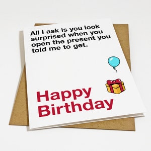 Carte d'anniversaire pour frère - carte d'anniversaire pour meilleur ami - carte de voeux pour lui - un air surpris