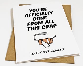 Official Done Rude Retirement Greeting Card For Coworker, Funny Retirement Card For Office Mate Staff, Best Wishes On Your Retirement,