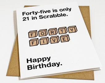 Funny Birthday Card For Dad or Mom - Over The Hill Birthday Card - Older Sister Birthday Card - Forty Is The New Twenty
