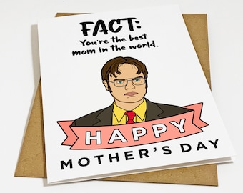 Fact: You're The Best Mom In The World - Funny Mother's Day Card For Wife - Happy Mothers Day Gift Card For Her
