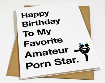 Adult Film Star Birthday Card For Girlfriend - Witty Birthday Card For Wife - Fun & Snarky X-Mas Card For Boyfriend, Naughty Greeting Card