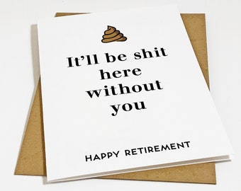 Funny Retirement Card For Him, Expletive Retirement Card For Co-worker, Boss or Employee, Going Away Card, Congrats On Retirement