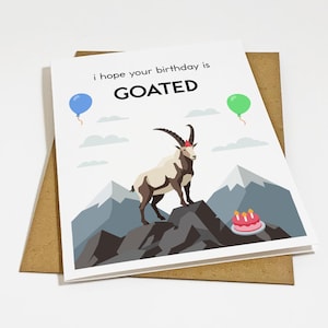 La carte d'anniversaire CHÈVRE pour fils ou fille