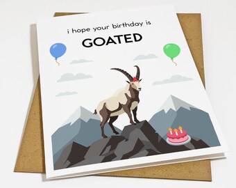 The GOATED Birthday Card For Son or Daughter