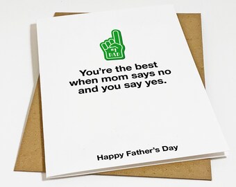 The Best Dad Father's Day Card For Dad, Funny Fathers Day Greeting Card For Old Man, Present For Pops
