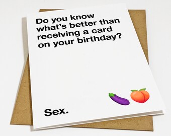 Funny Birthday Card For Boyfriend, Racy Birthday Card For Him, Greeting Card For Husband, Sexy Birthday Present