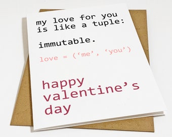 Simple Coder Valentine's Day - Software Programmmer Joke - Software Engineer Joke - Gift For Him or Her - Programming Humor Card