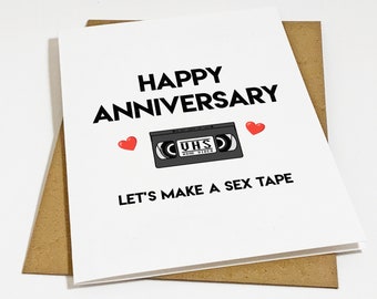 Sexy Anniversary Card, Funny Anniversary Card For Girlfriend, Sextape Card For Wife, Card For Her, Naughty Gift, Raunchy Gift Card
