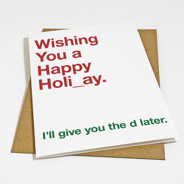 Funny Christmas Card For Girlfriend - Card For Wife - Very Merry Christmas D For Later