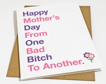 Funny Mother's Day Card For Best Friend or BFF - New Moms Birthday Card - Hilarious Greeting Card For Mom