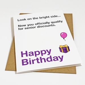Carte d'anniversaire drôle pour personne âgée - carte d'anniversaire grand-père - carte d'anniversaire drôle pour 65 ans - carte d'anniversaire officielle pour senior - carte pour grand-mère