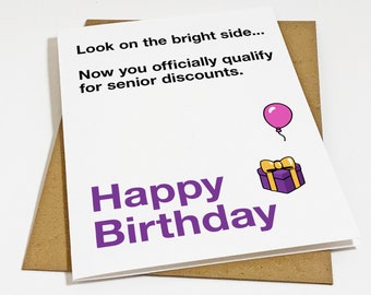 Funny Birthday Card For Senior - Grandpa Birthday Card - Funny 65th Birthday Card - Official Senior Citizen Birthday Card - Card For Grandma