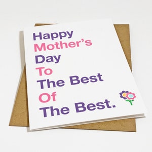Le meilleur de la meilleure carte de fête des mères - La meilleure carte de fête des mères pour femme, maman, maman, grand-mère