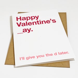 Carte de Saint-Valentin présomptueuse pour petite amie - Carte humoristique pour femme - Joyeuse Saint-Valentin D pour plus tard