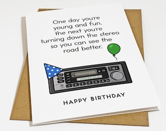 Snarky Getting Old Birthday Card For Him - Funny Birthday Card For The Old Man - Matte White A2 Greeting Card