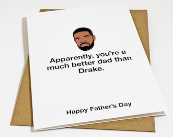 Not Like Us Father's Day Card - 2024 Rap Beef Greeting Card For Hip Hop Fans - Funny Father's Day Card For Husband or Boyfriend