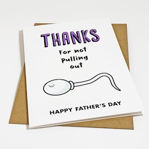 Rude Father's Day Card, Funny Fathers Day Card, Sarcastic Fathers Day Greetings Card, Cheeky Card For Dad