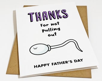 Rude Father's Day Card, Funny Fathers Day Card, Sarcastic Fathers Day Greetings Card, Cheeky Card For Dad