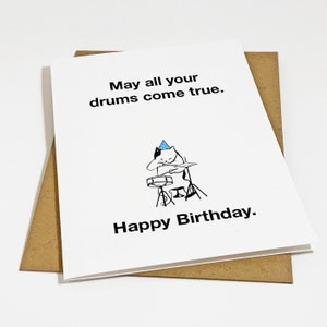 Carte d'anniversaire pour batteur, douce carte d'anniversaire pour lui, que votre batterie devienne réalité, carte d'anniversaire pour petit ami