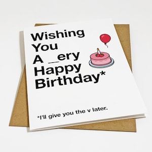 Un très joyeux anniversaire, carte de voeux d'anniversaire drôle pour mari, carte d'anniversaire hilarante pour lui, 30e anniversaire de petit ami, blanc mat A2