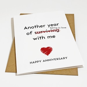 Carte d'anniversaire avec humour sec, carte d'anniversaire pleine d'esprit et ironique pour petit ami - cadeau d'anniversaire sarcastique pour mari, carte pour lui