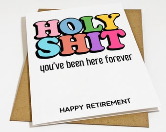 Funny Retirement Card For Co-worker,  Retirement Card - Co-worker Retirement Card For Boss, Expletive Card, Mondays Card