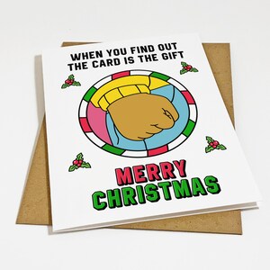 Angry Fist Meme Carte de Noël - Quand vous découvrez que la carte est le cadeau - Carte de Noël pour meilleur ami - Carte de vœux drôle