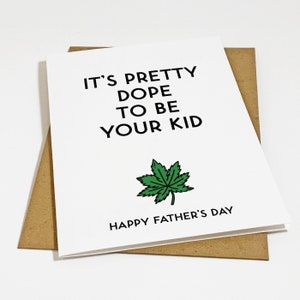 Carte de fête des pères de marijuana - carte de voeux de fête des pères de fumer de l'herbe pour papa - carte de fête des pères drôle sur le thème du cannabis
