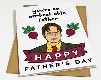 Dad You're Un Beet Able - Funny Father's Day Card For Husband - Happy Fathers Day Gift Card For Him