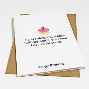 Juste pour vous carte d'anniversaire - carte d'anniversaire drôle pour frère - carte d'anniversaire soeur