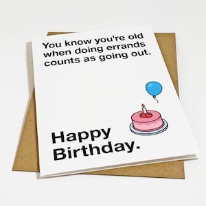 Carte d'anniversaire vieillissante pour frère, carte d'anniversaire de sortie amusante pour lui, carte d'anniversaire de courses pour meilleur ami, anniversaire de mariage