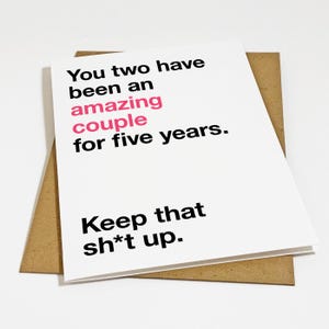 Une carte d'anniversaire pour un couple incroyable - Carte d'anniversaire de mariage simple Meilleurs amis, frère ou soeur - Carte de voeux A2 blanc mat