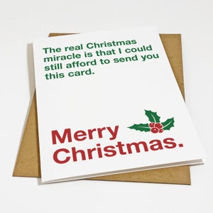 An Affordable Christmas Card, Snarky Sarcastic Christmas Card For Parents, Hilarious Inflation 2025 Holiday Card For Brother, Sister