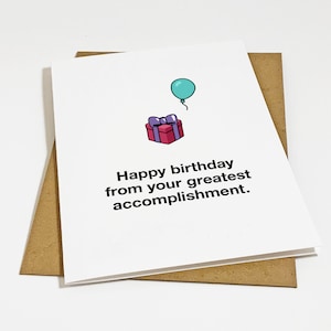 Carte d'anniversaire pour votre plus grande réussite - voeux d'anniversaire avec humour sarcastique pour maman - carte d'anniversaire pour papa