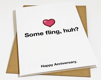 Summer Fling Anniversary Card, Funny Anniversary Card For Boyfriend, Hilarous Anniversary Gift Casual Relationship Turned To Serious Partner