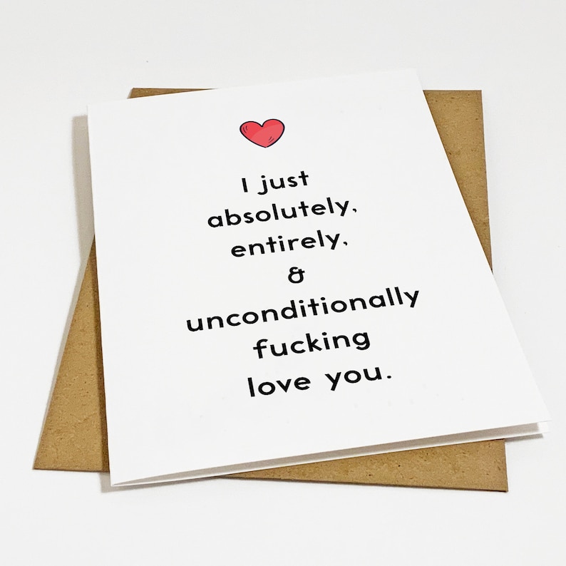 Wholehearted Anniversary Card For Her, Funny Anniversary Card For Girlfriend, Cute Love Card For Him, Sweet Anniversary For Boyfriend image 1