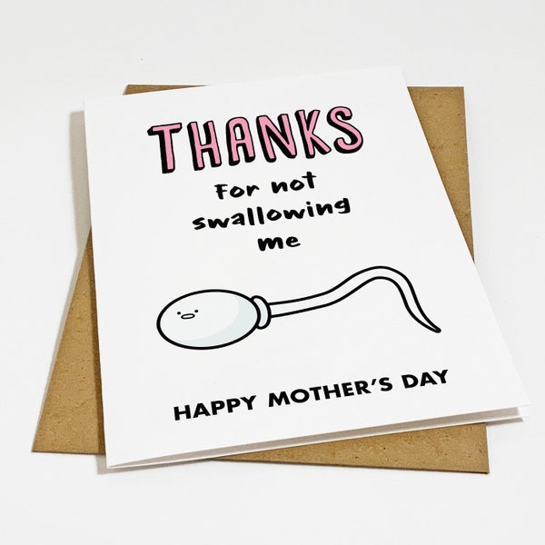 Rude Mother's Day Card, Funny Mothers Day Card, Sarcastic Mothers Day Greetings Card, Cheeky Card For Mom