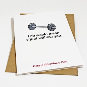 Gym Buddy Valentines Card For Him - Weight Lifting Valentine's Gift For Husband - Gift For Him - Funny Valentine's Card For Boyfriend
