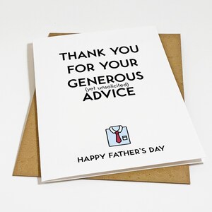 Carte de remerciement pour papa, père omniscient, carte de fête des pères sarcastique, carte de fête des pères méchante, carte de papa drôle, bonne fête des pères