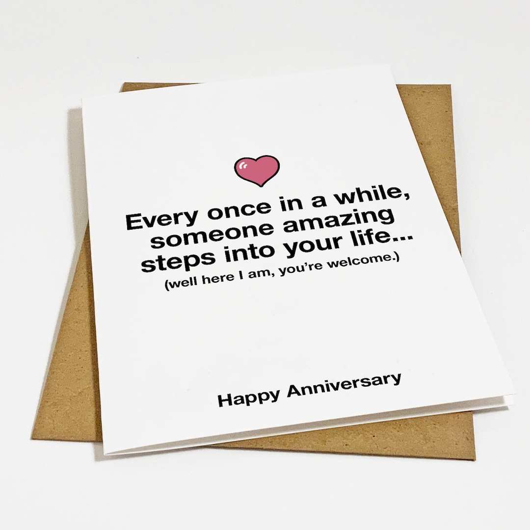 Funny Anniversary Card for Her: Sarcastic Greeting Card - Etsy
